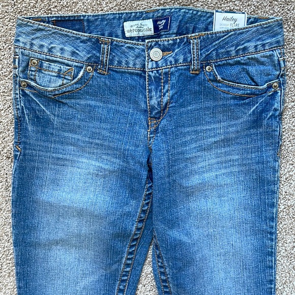 NWT Aeropostale Hailey skinny flare Jean sz 7/8 Long - Picture 3 of 8